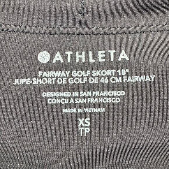 Athleta Skirt Womens Extra Small Black Fairway Golf Skort 18" Stretch Tennis - Picture 7 of 13